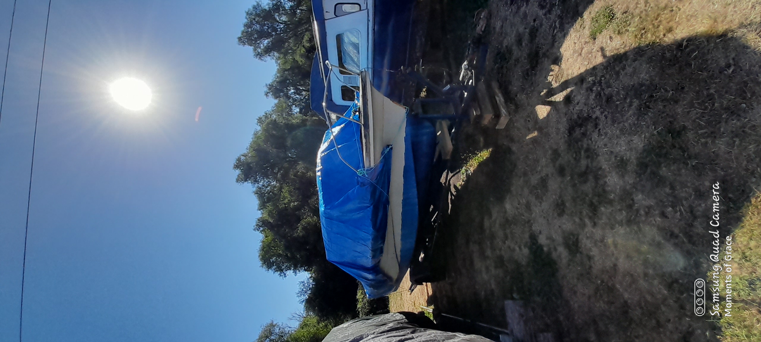 A partially covered Space2Float on trailer